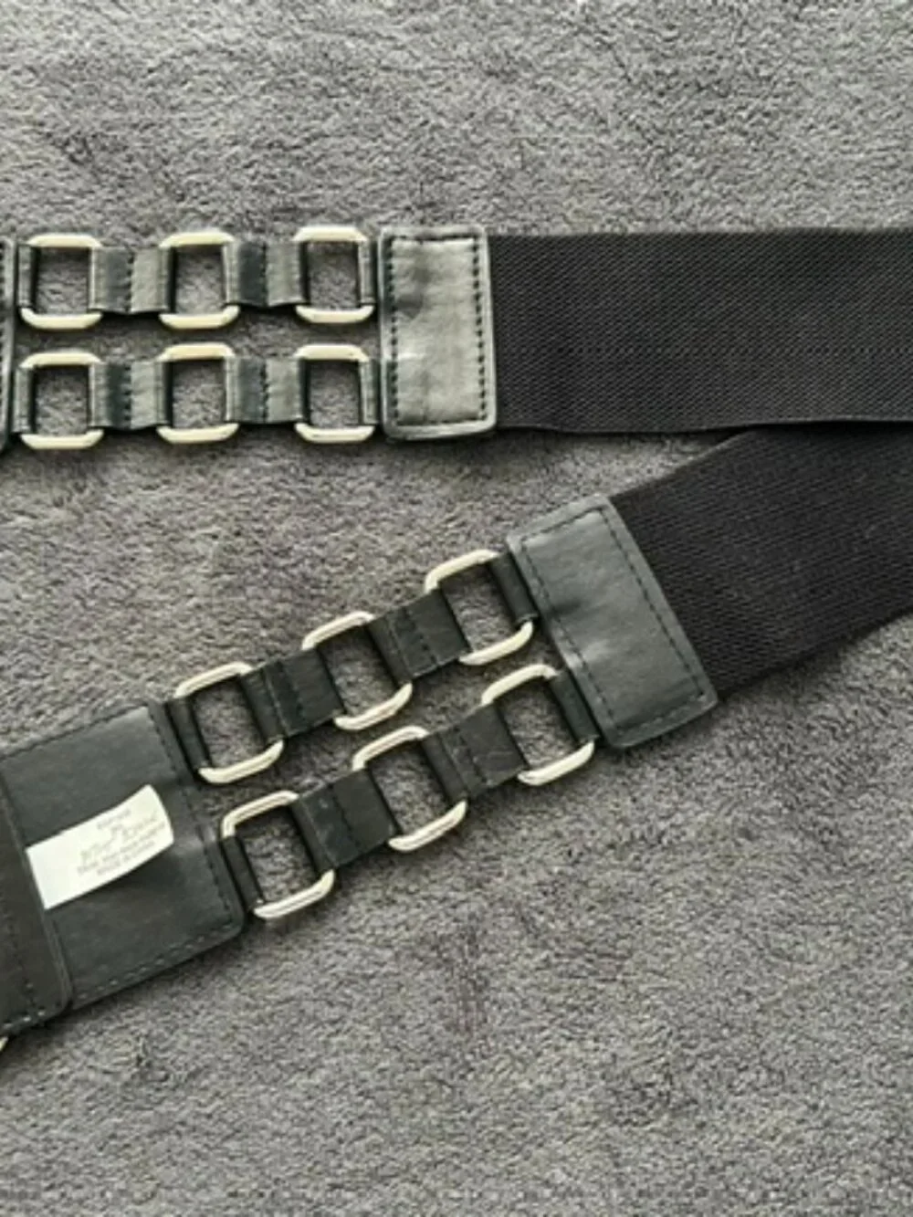 Vintage Betsey Johnson Black Stretch Belt BBP1635